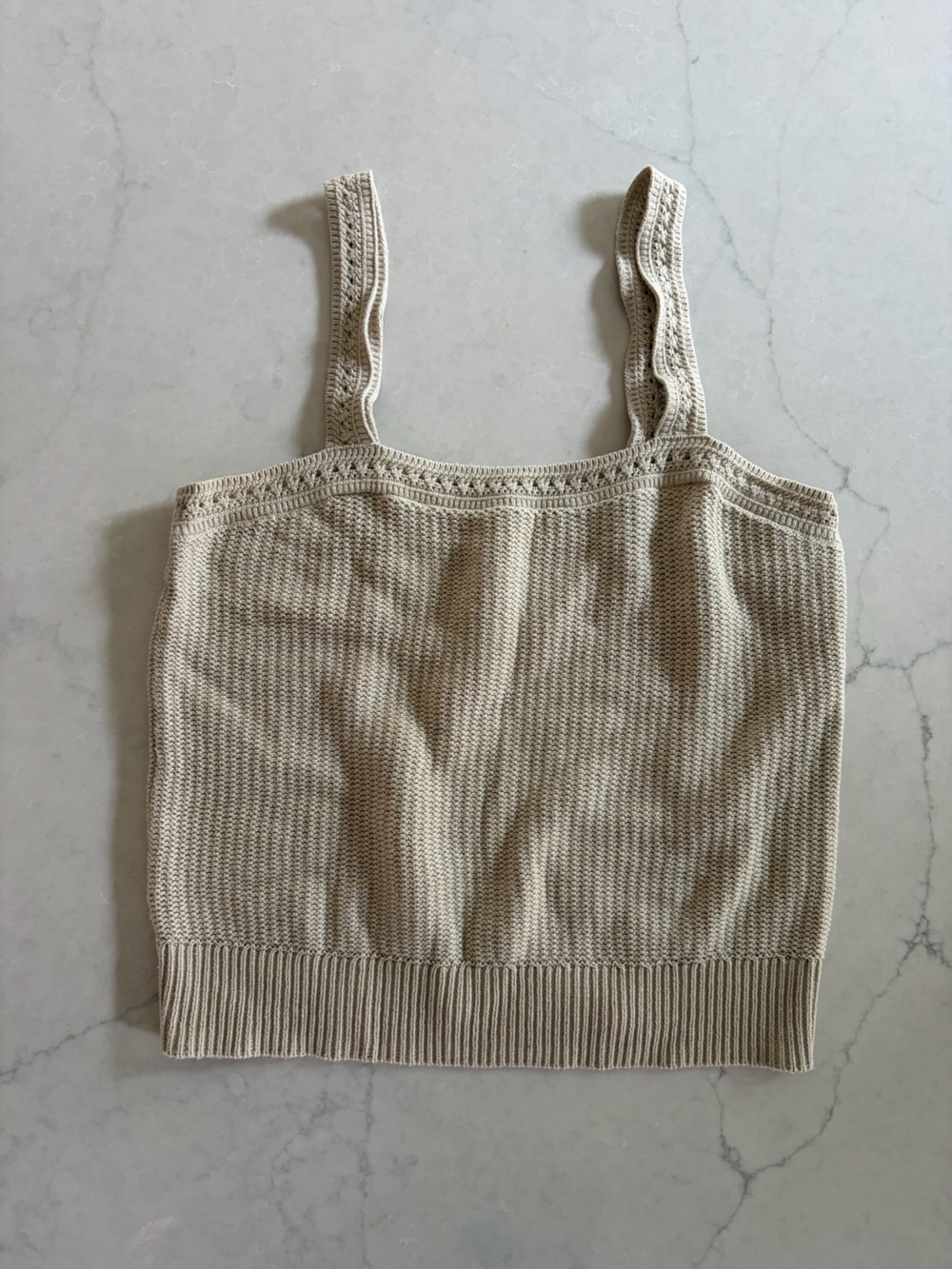 Banana Republic Beige Knit Tank Top